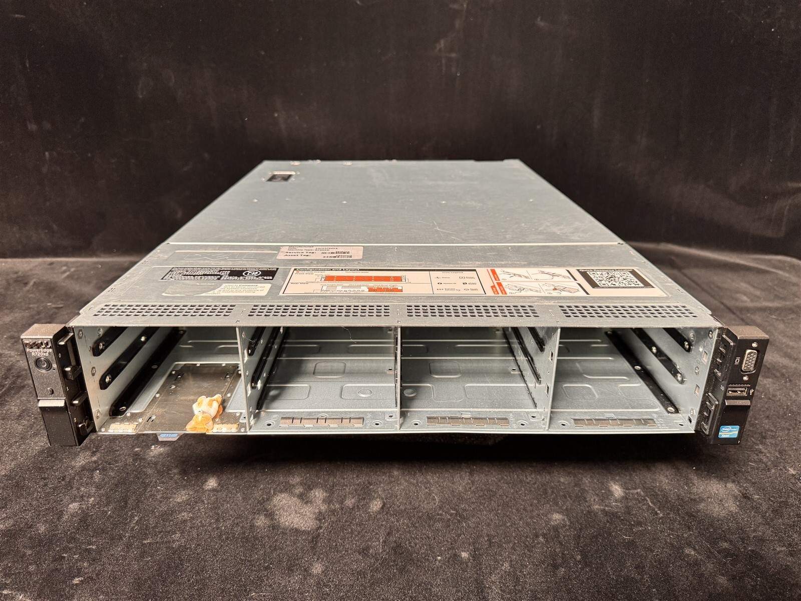 DELL POWEREDGE R720xd 12LFF 2x 10 CORE E5-2680V2 2.8GHz 256GB RAM 9207-8i NO HDD