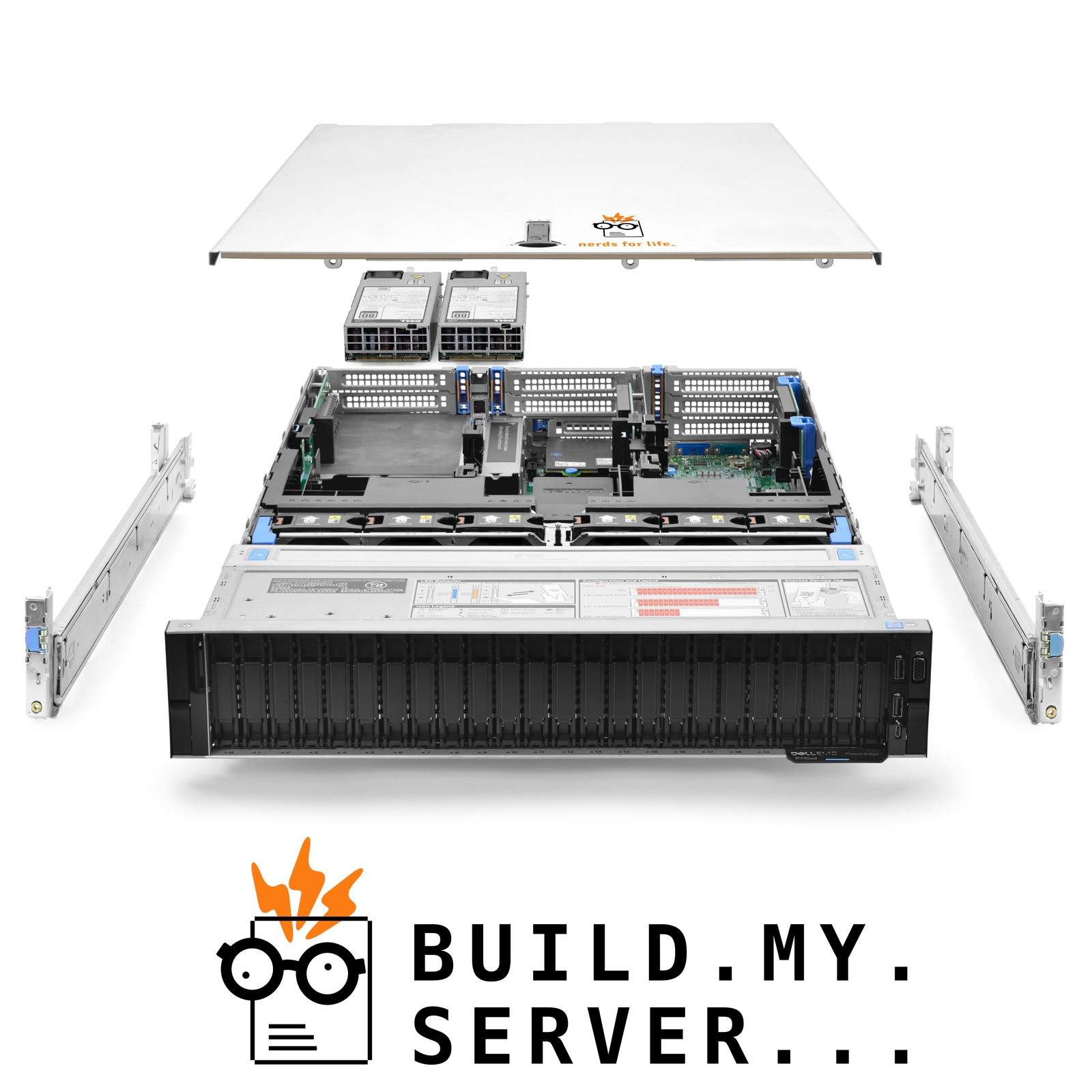Dell PowerEdge R740xd NVMe Server 2x Gold 6152 2.10Ghz 44-Core 96GB RAM Rails