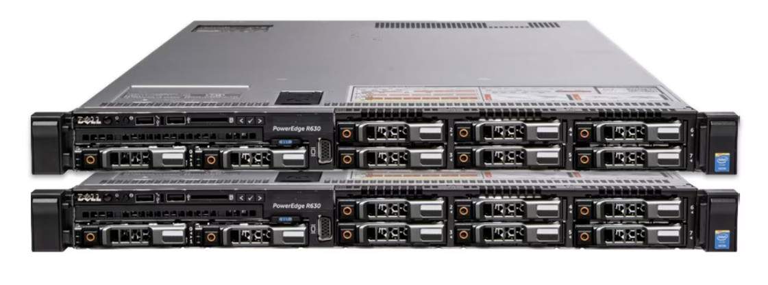 2x Dell PowerEdge R630 2x 12C E5-2650v4 64GB Ram 2x 600GB+6x 1.2TB HDD 1U Server