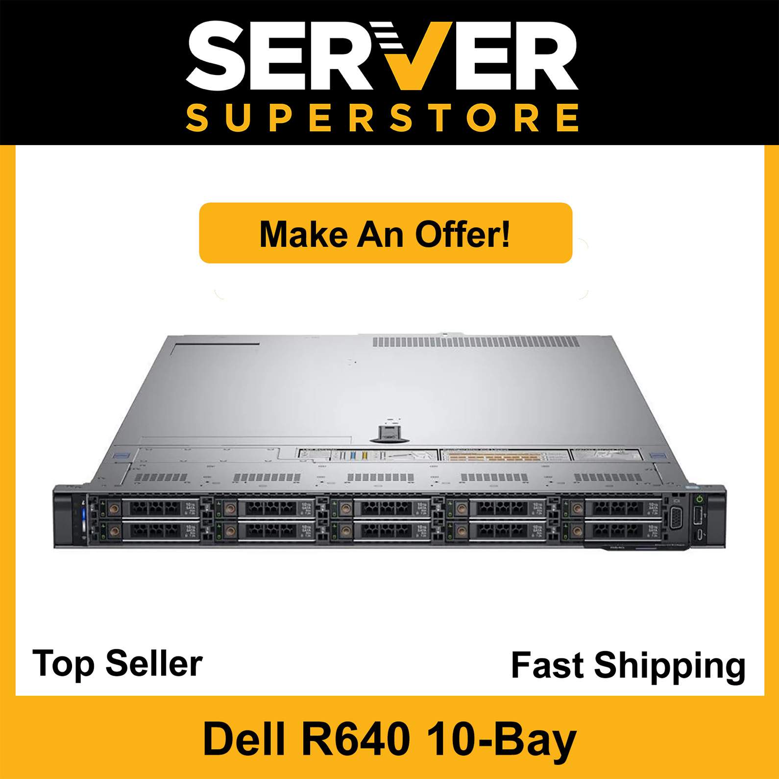 Dell PowerEdge R640 Server 2xGold 6152=44 Cores H740P 256GB 8x trays rails bezel