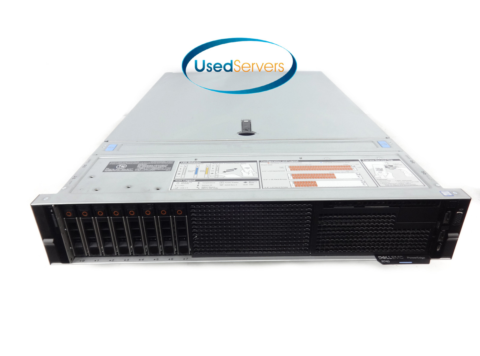 Dell R740 8SFF Server 64GB 2xGold 5118 2.3GHZ=24Cores 8xHD Tray H730P