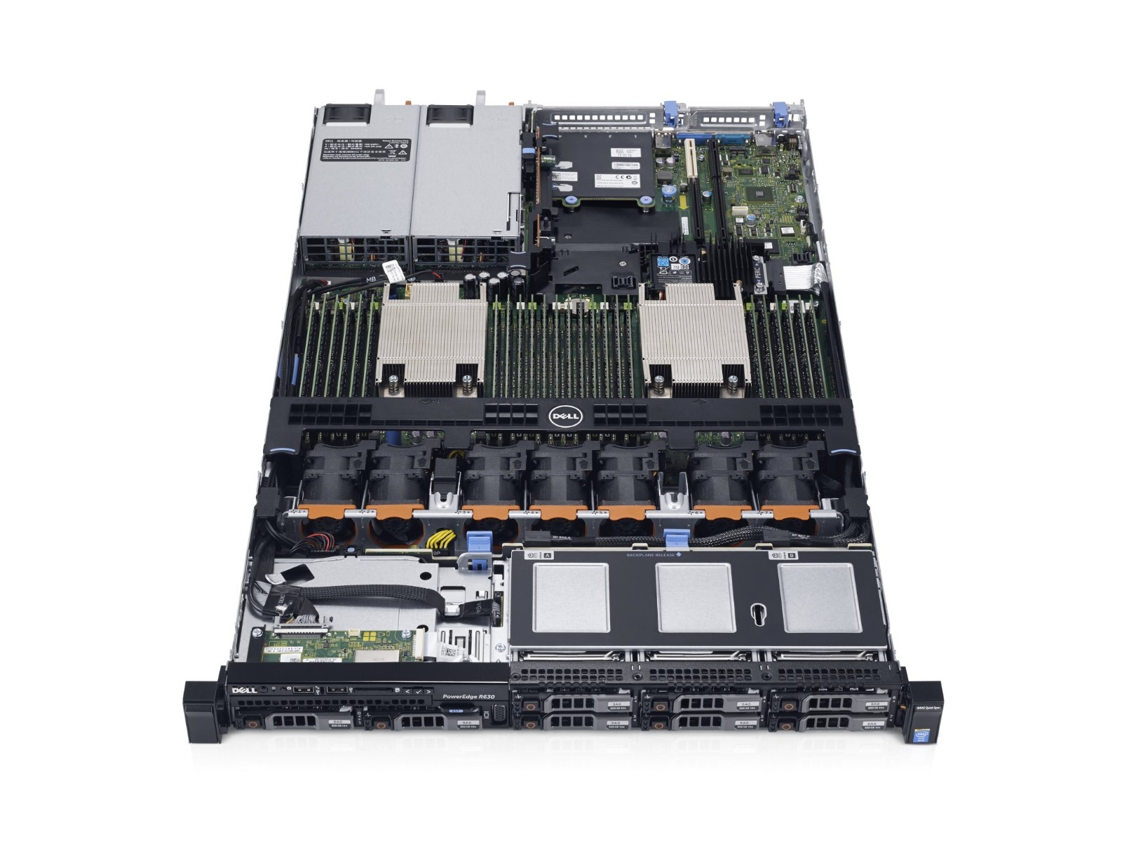 Dell PowerEdge R630 Bare Bones 1U Rack Server, Motherboard, 1x 750W PS, H730