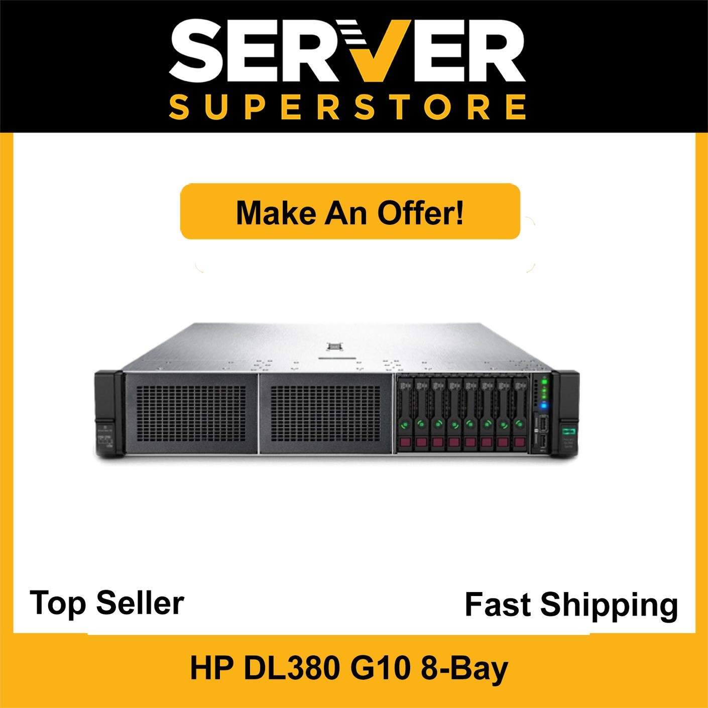 HP ProLiant DL380 G10 Server 2x Silver 4114 = 40 Cores P408i 32GB RAM 4x trays