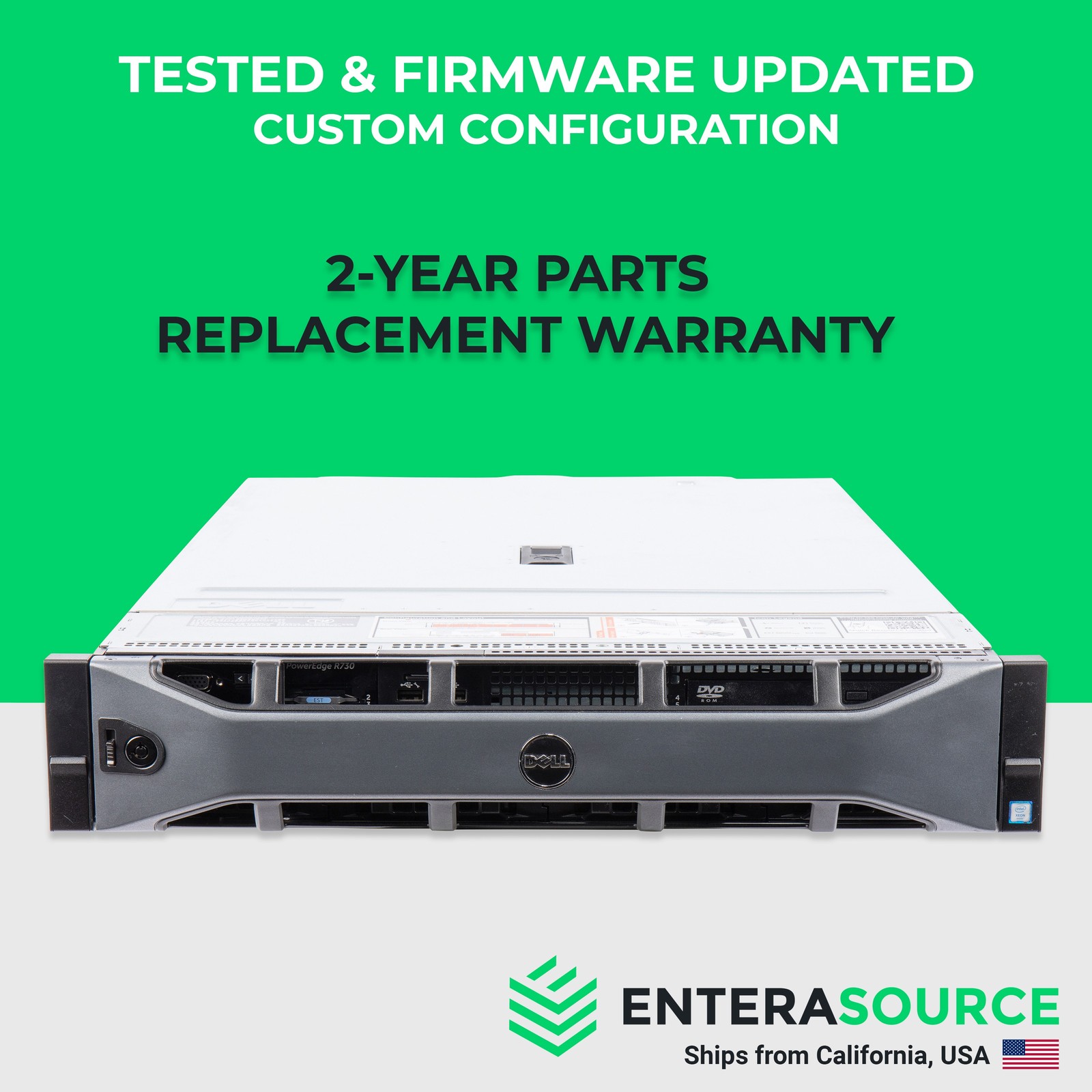 Dell PowerEdge R730 Server 8LFF – Configurable, 2x Xeon, 384GB-1.5TB RAM