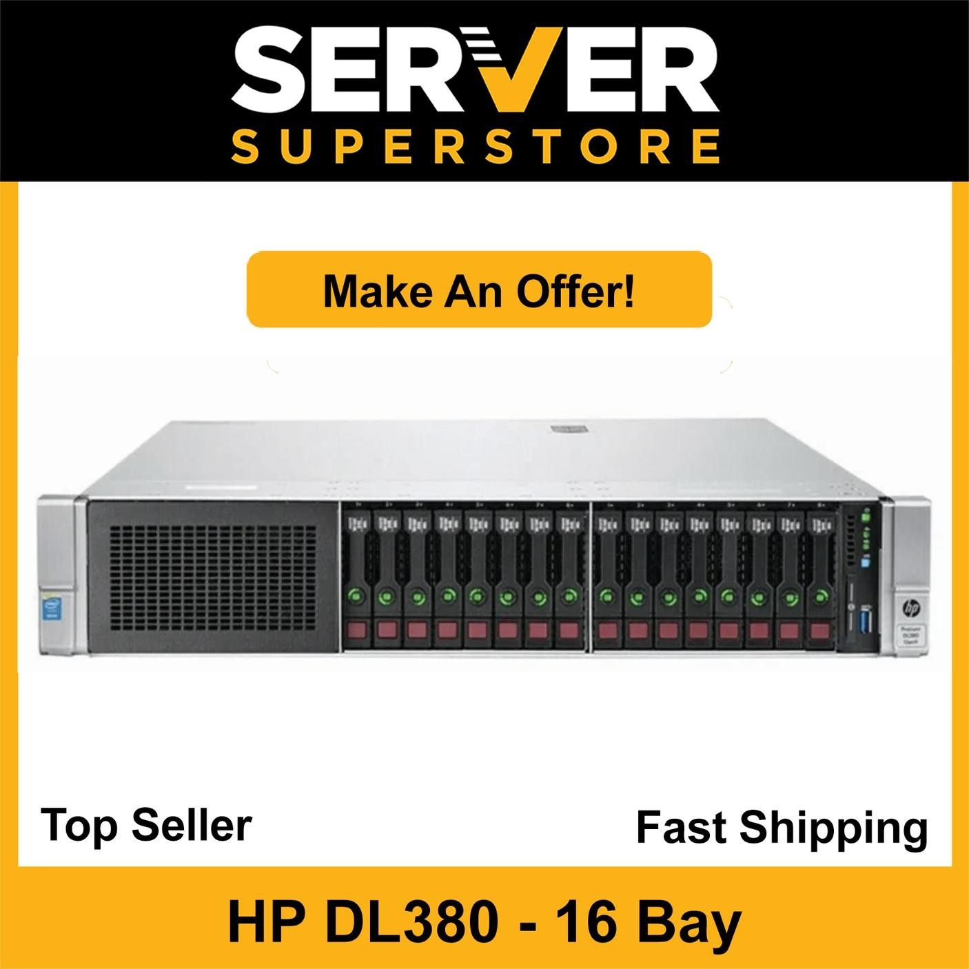 HP ProLiant DL380 G9 Server 2x E5-2667 V4 – 3.20GHz P440ar 64GB RAM 2x 900GB SAS