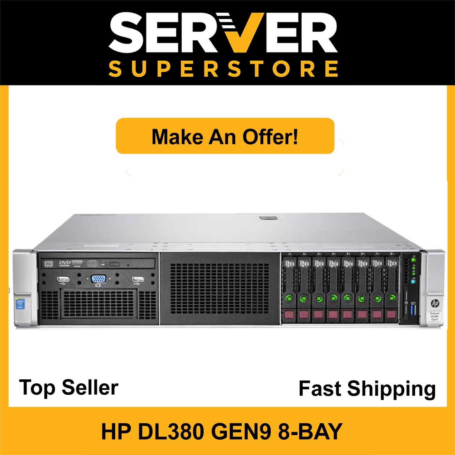 HP ProLiant DL380 G9 Server 2x E5-2650 V4-24 Cores P440ar 256GB RAM 2x 900GB SAS