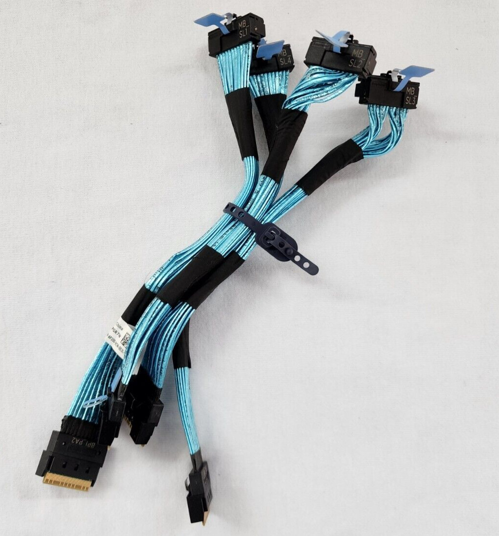 Dell PGR7W MB-SL1-SL2-SL3-SL4 to BP1_PA2_PB2 BP2_PA1_PB1 NVMe Cable Assy R7525