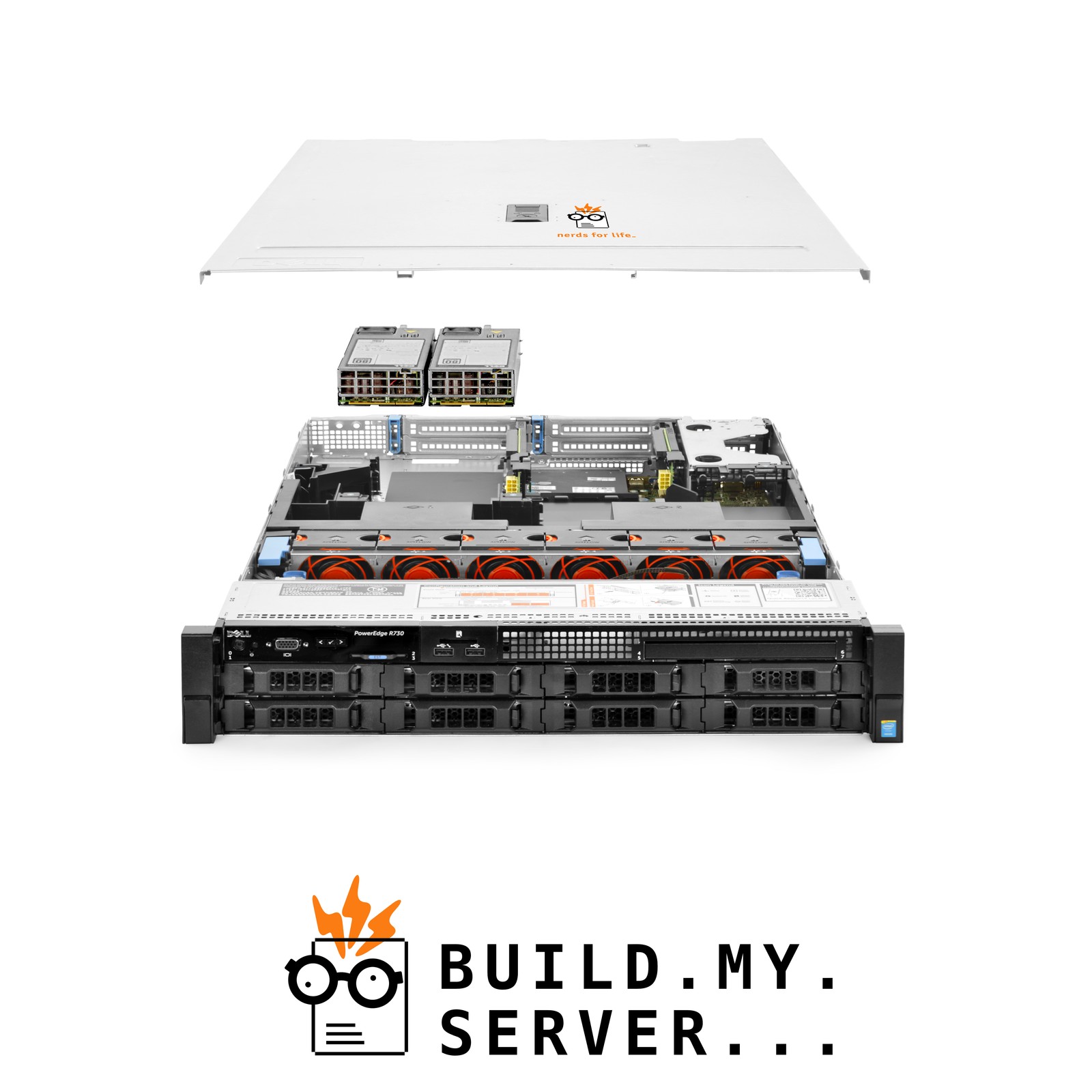 Dell PowerEdge R730 Server LFF 2x E5-2650v3 2.30Ghz 20-Core 96GB RAM 8x Caddies