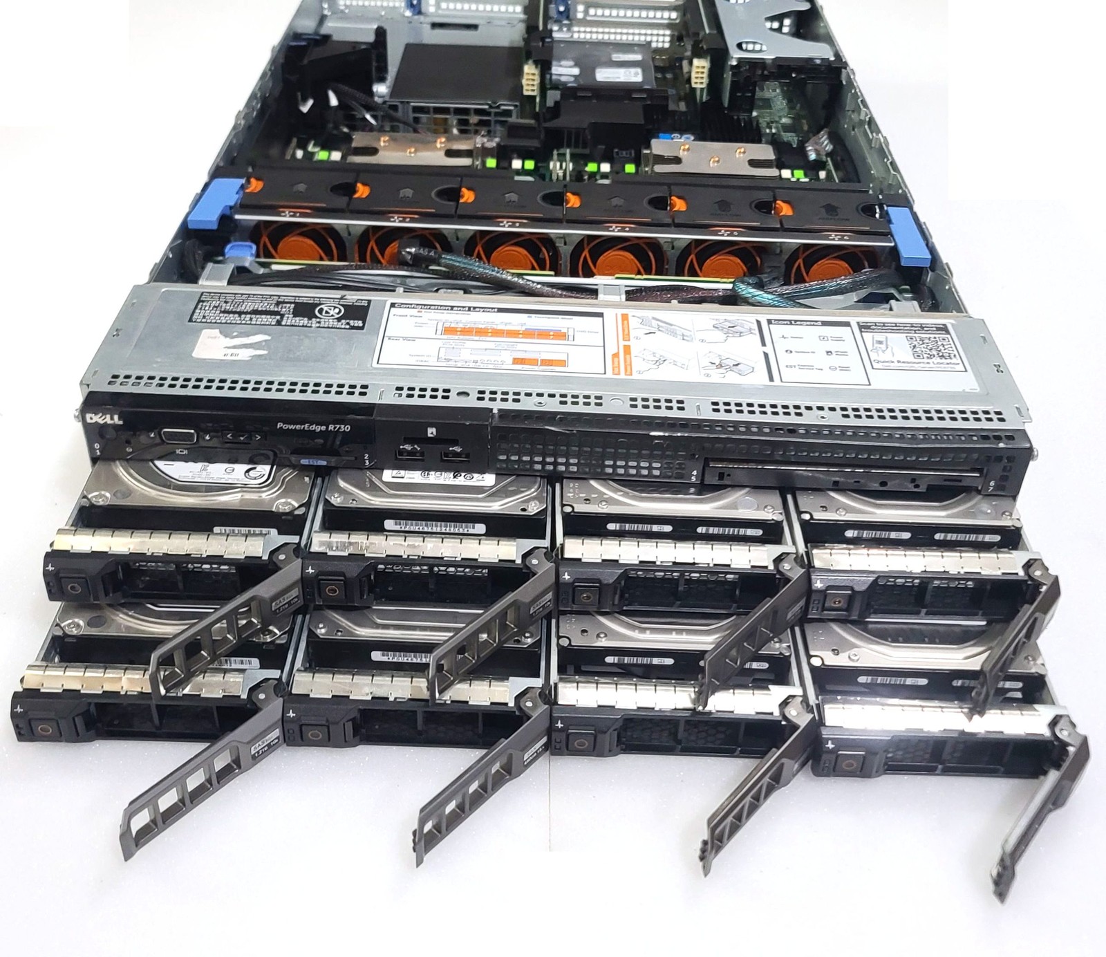 DELL PowerEdge R730 8LFF 2x E5-2697v4 2.3GHz 36 Cores 16GB H730P 30TB SAS 4xRJ45