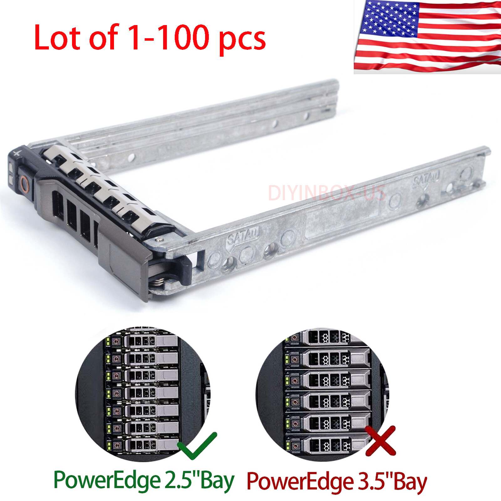 Lot 2.5″ Caddy Tray For Dell PowerEdge R730 R730XD R430 R630 R720 KG7NR G176J