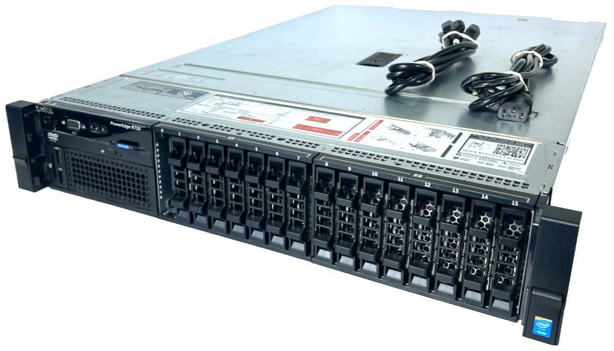 Dell PowerEdge R730 16-Bay SFF Server 2x E5-2670 v3, PERC H730P, X520, 2x 1100W