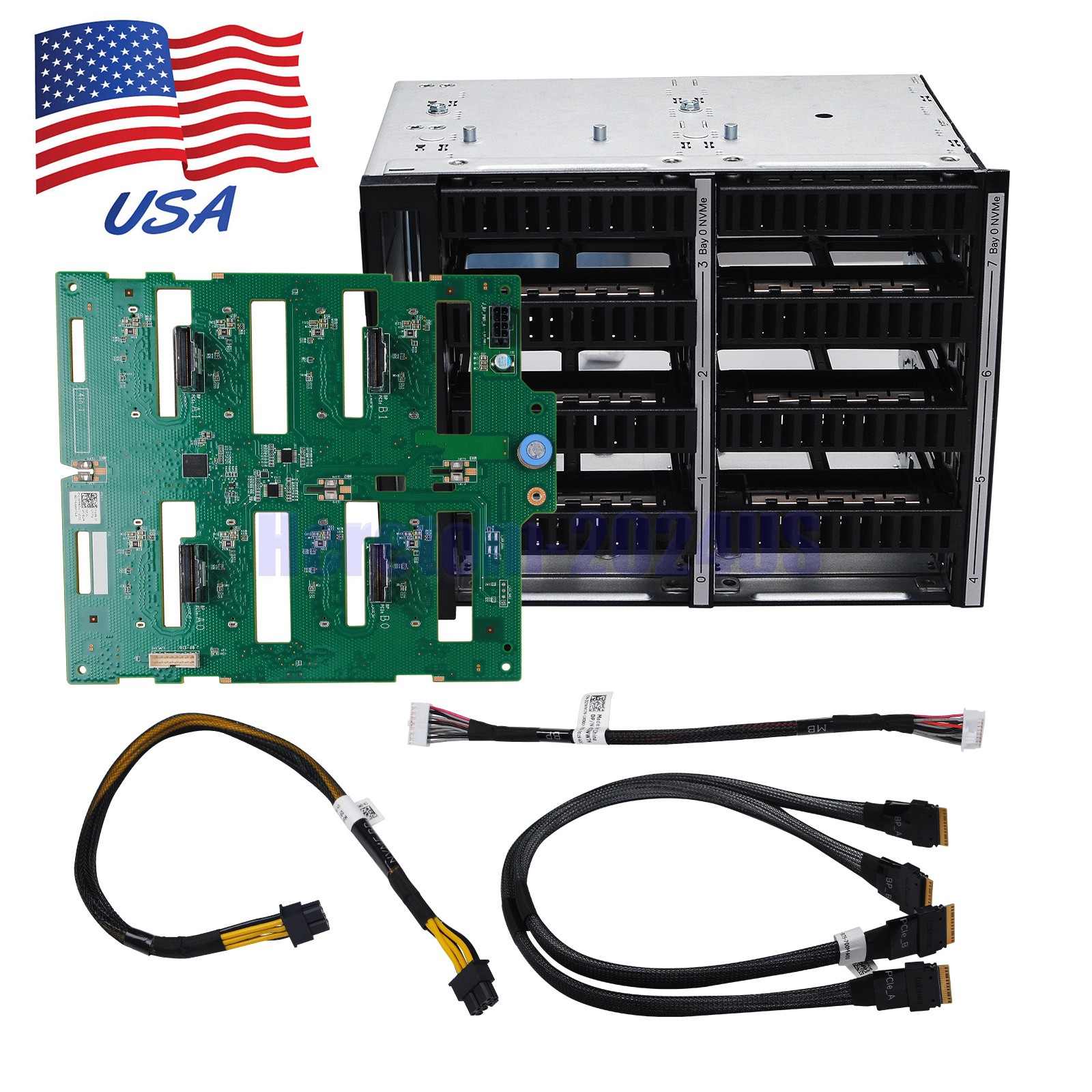 8*2.5 Nvme U.2 Hard Drive Cage Cable Drive Backplane Upgrade Kit for Dell T640
