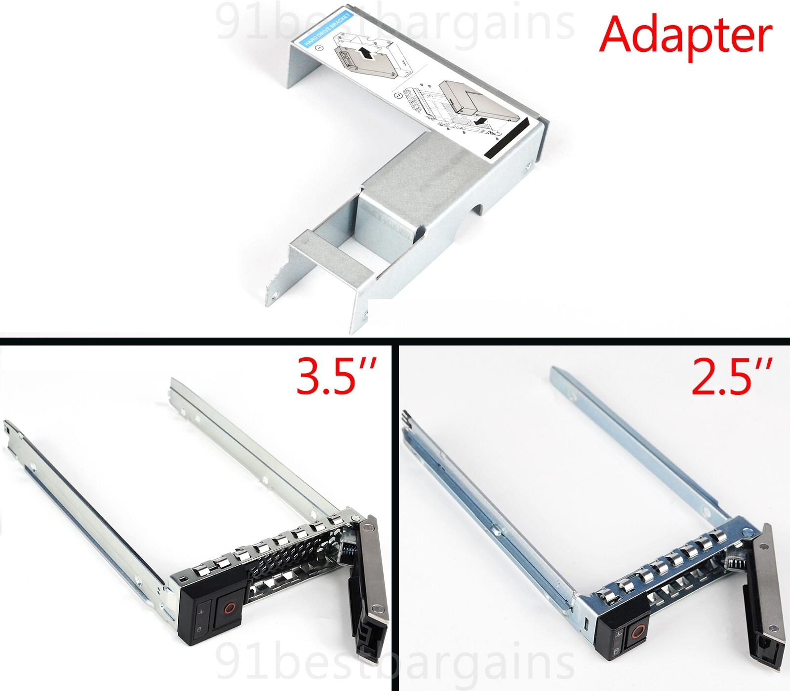Lot 3.5″ 2.5″ HDD Tray Caddy Adapter For Dell PowerEdge R740xd R940 R640 R740