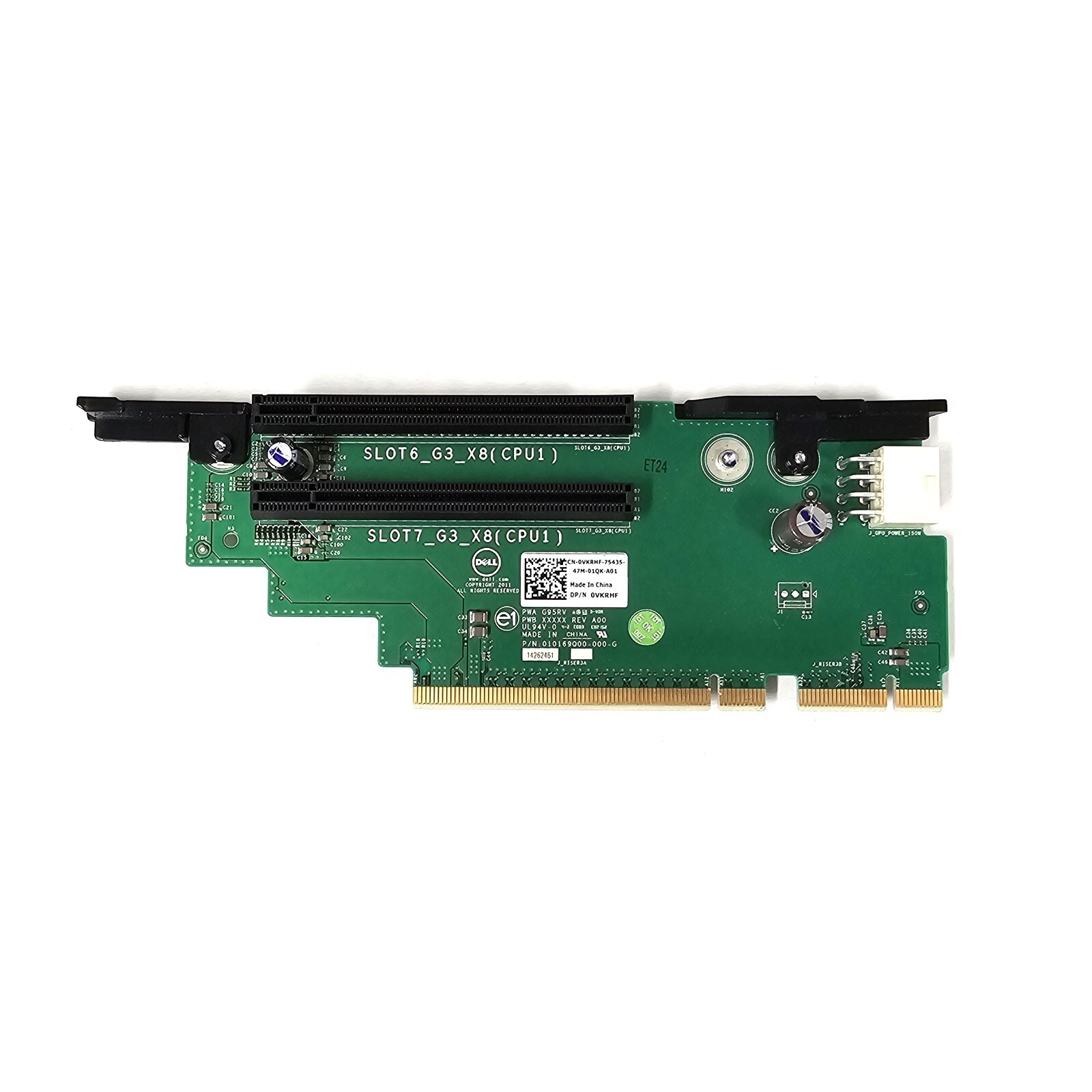 Dell PowerEdge R720 Server 2U 2x PCI-Express x8 Slot Riser Card Board VKRHF