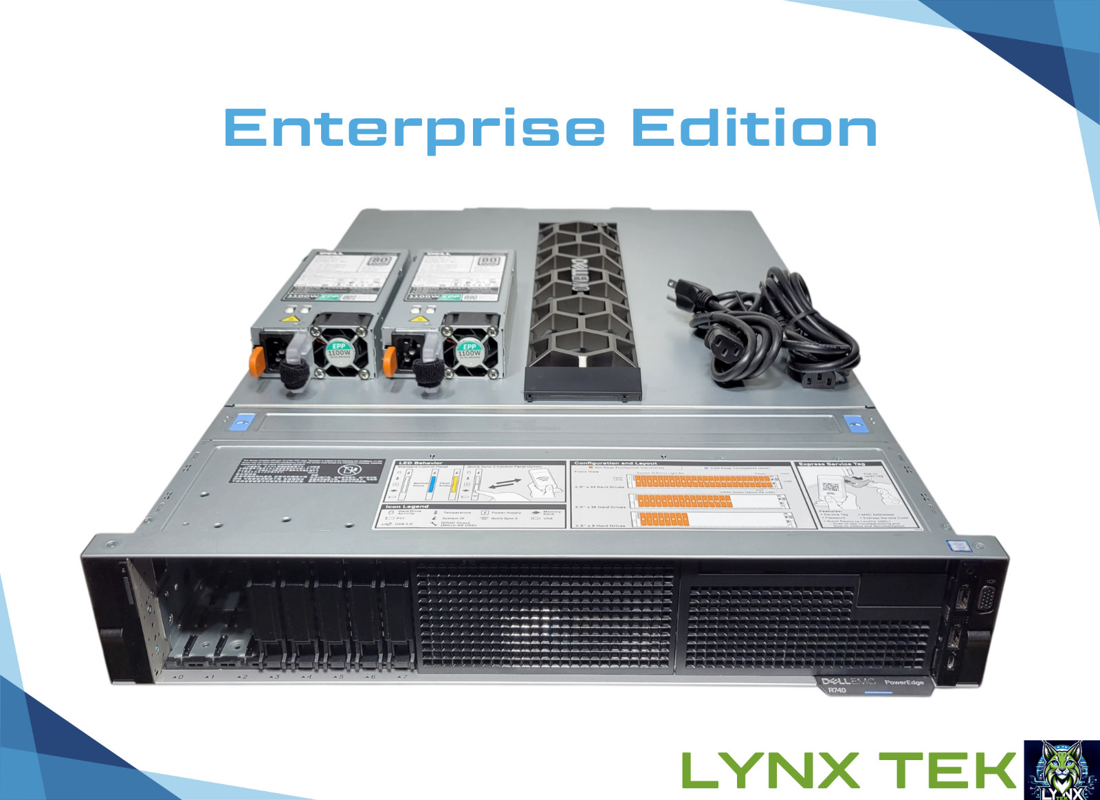 Dell PowerEdge R740 2x Gold 6144=16 Core 128/256GB H730P 8SFF X550 1100WPS LCD