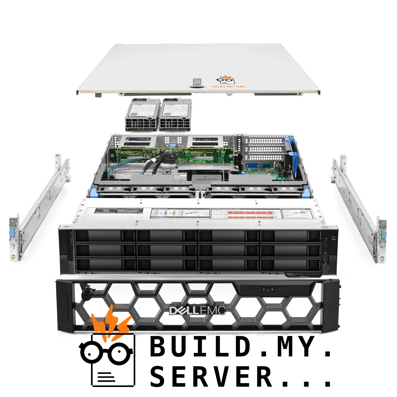 Dell PowerEdge R740xd 12-Bay Server 2.10Ghz 24-Core 256GB RAM 12x Caddies Rails