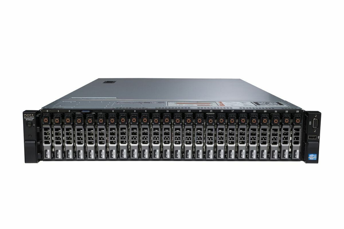 Dell PowerEdge R720xd 2x Quad-Core E5-2609 16GB RAM 24x 1.92TB SAS SSD 2U Server