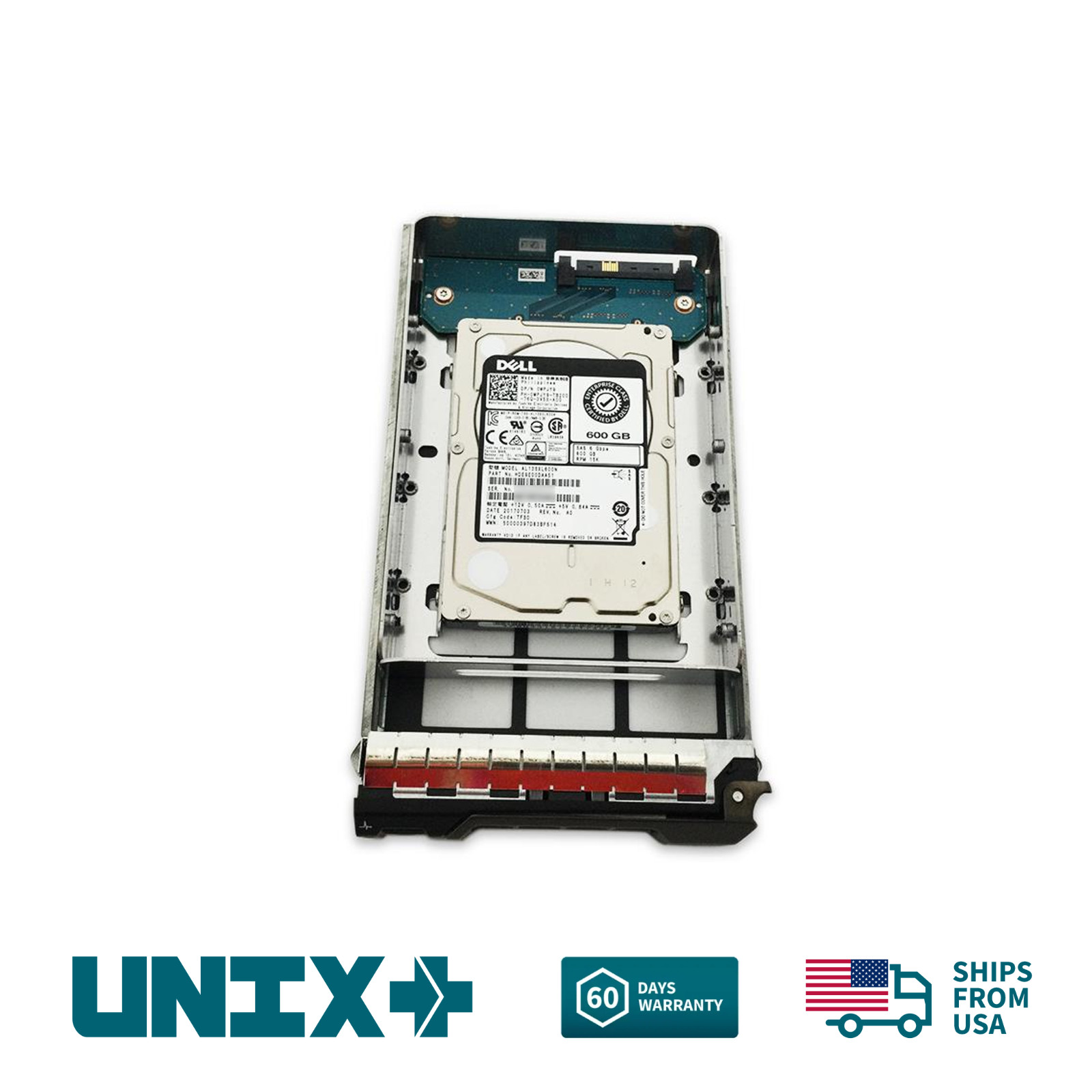 Dell WPJY9 600GB SAS 2.5″ 6Gbps 15K RPM Hard Disk Drive w/ Caddy for Dell Server
