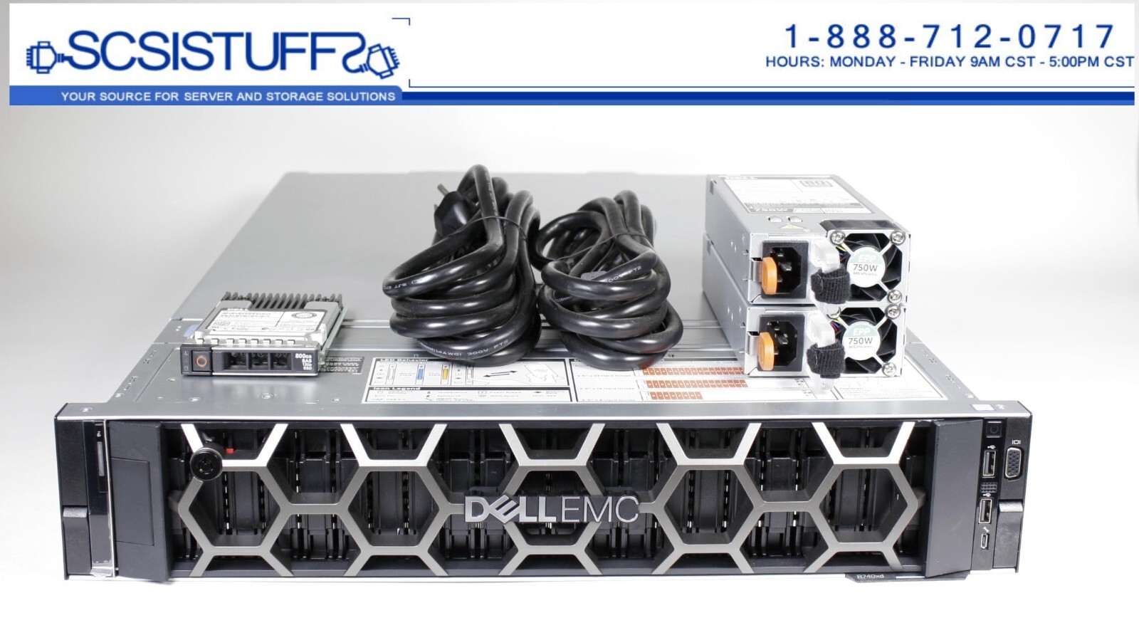 Dell PowerEdge R740xd 2x Gold 6244 3.6Ghz 32GB 960Gb NVME 24x 2.5 H730