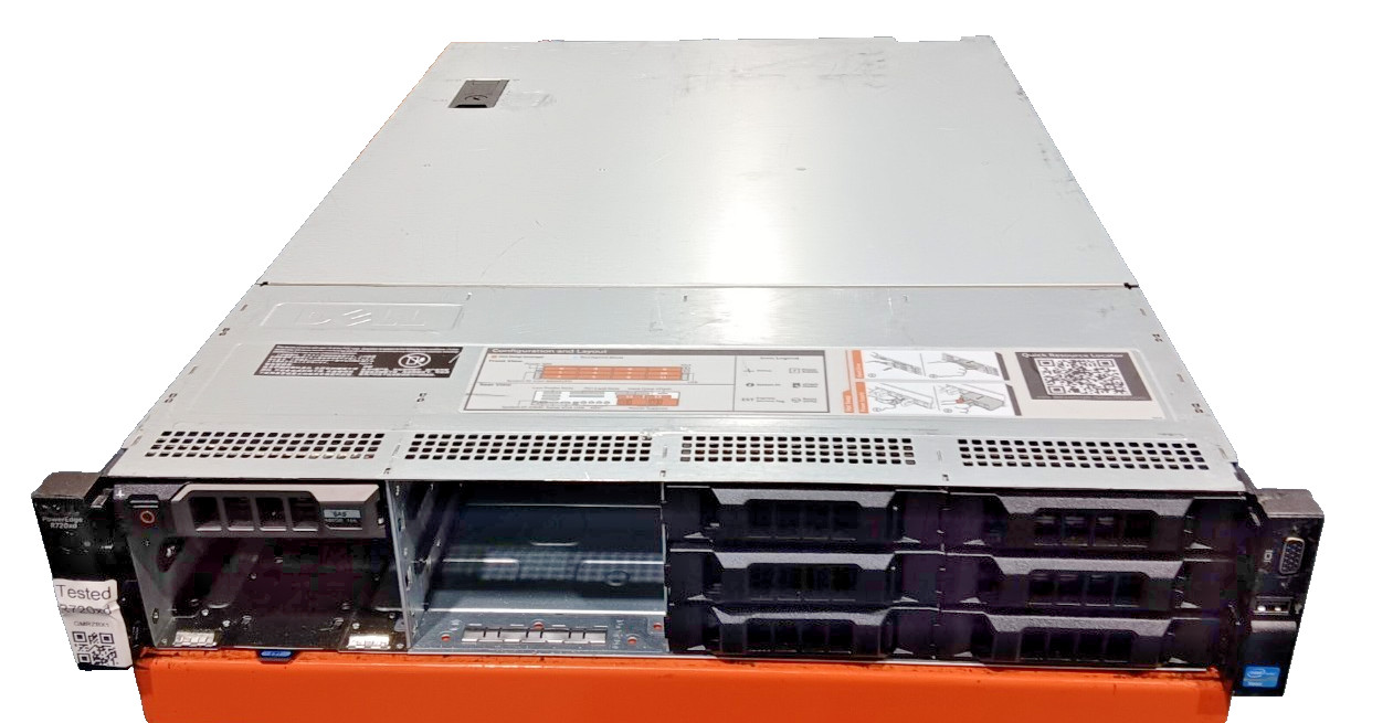 Dell PowerEdge R720xd Server + 2x 2.1G E5-2620V2 12 Core +16G ECC + H310 RAID1,0