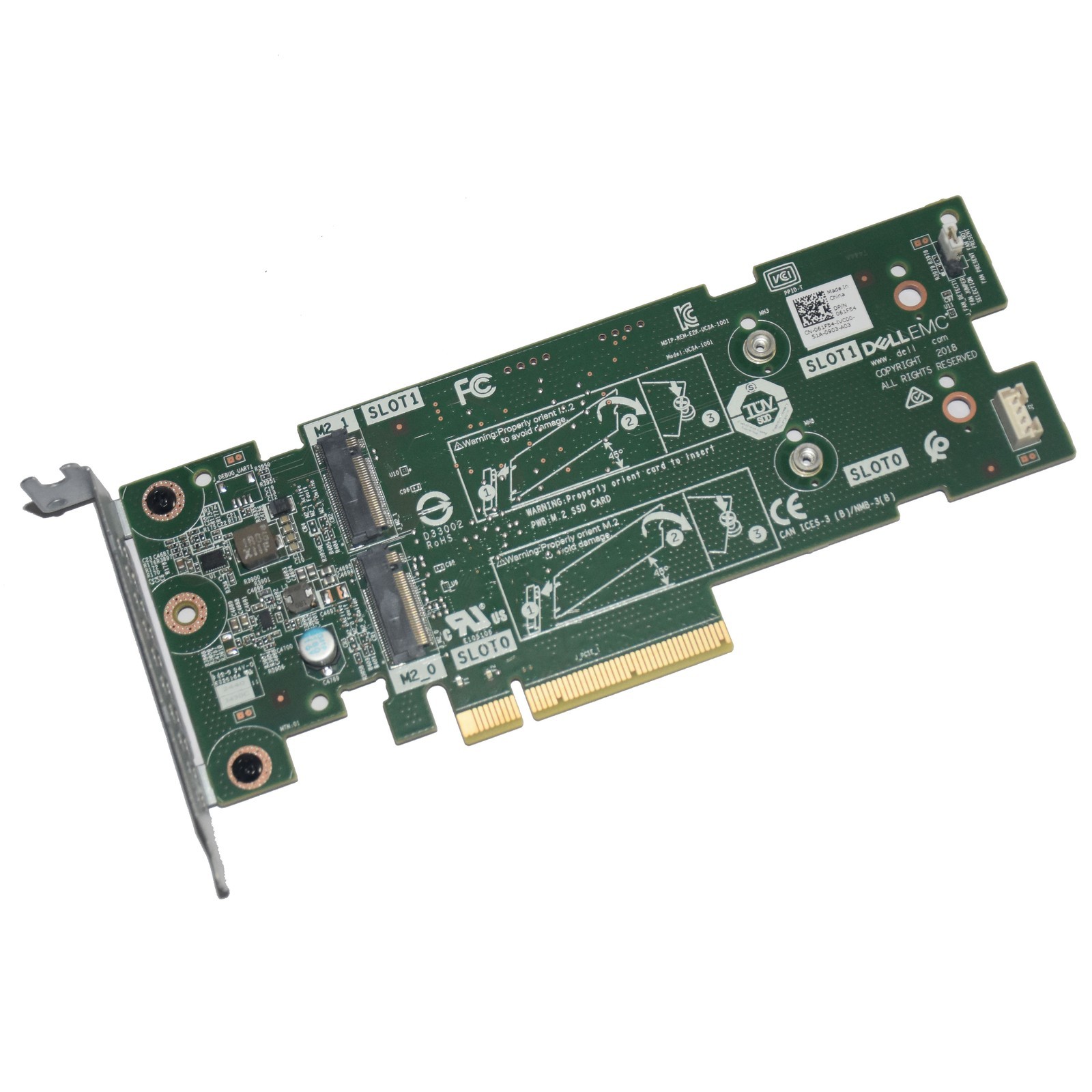 Lot of 10 Dell 61F54 PCIe BOSS 2x M.2 Boot SSD Adapter Card PowerEdge Server