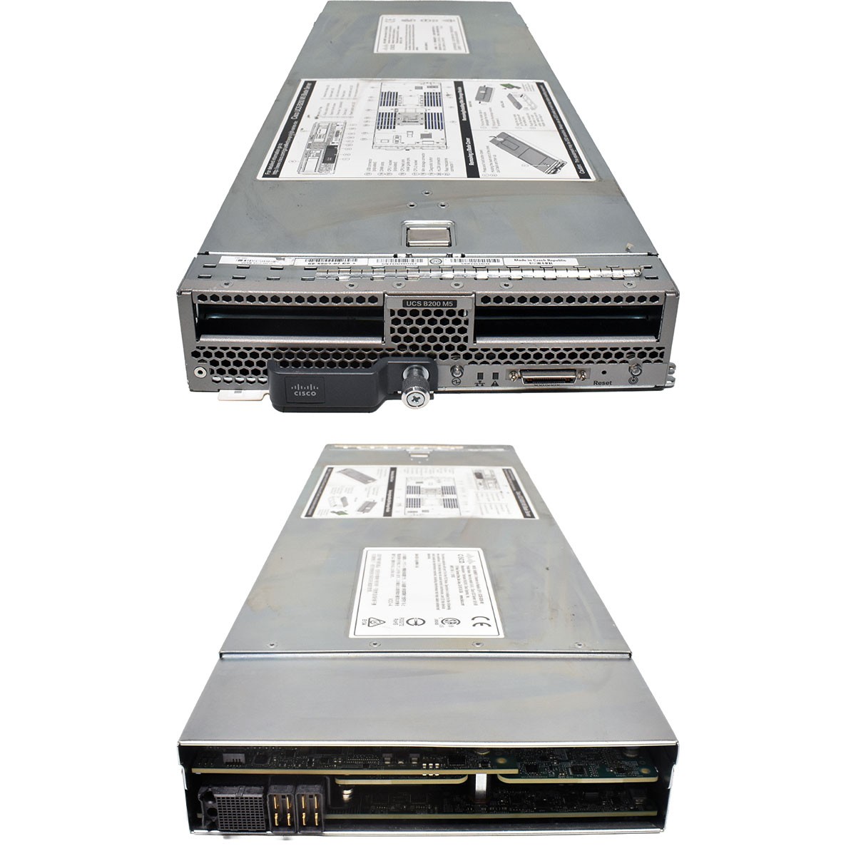 Cisco UCS B200 M5 Blade Server 2x Cooler No CPU RAM 1x UCSB-MLOM-40G-04