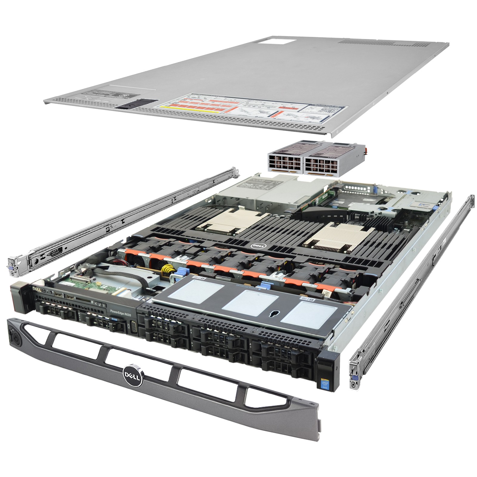 Dell PowerEdge R630 Server 2.60Ghz 20-Core 128GB RAM + 8.0TB SAS 6G HDDs + Rails