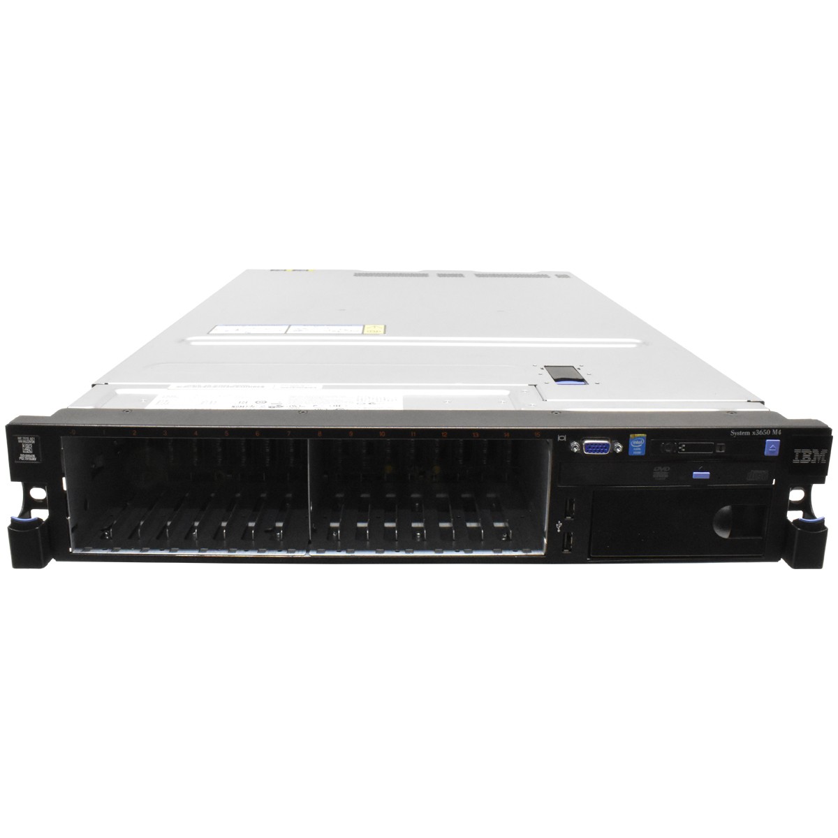 IBM x3650 M4 Server 2xE5-2680 V2 CPU 128GB RAM 2x Cooler 16 Bay 2.5″ M5110