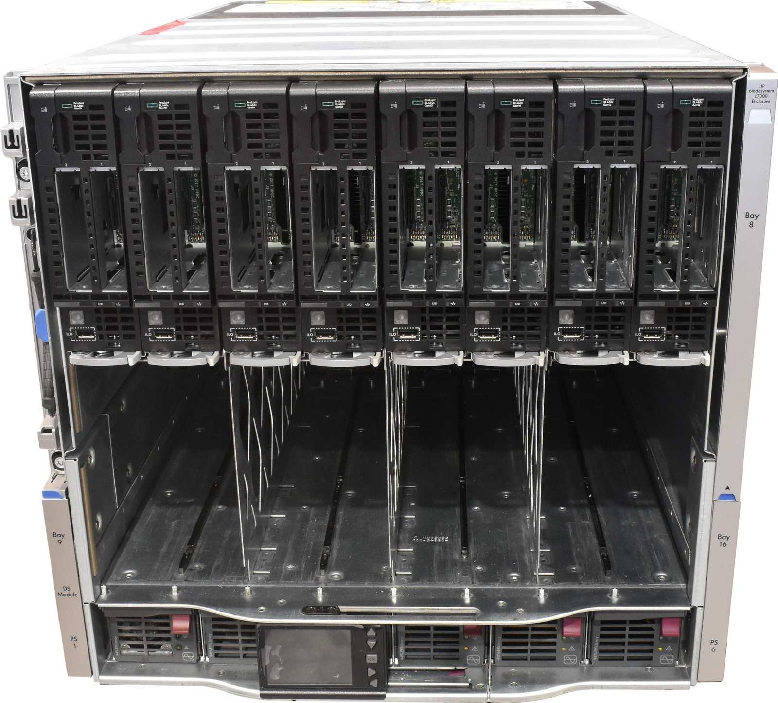 HP BladeSystem c7000 Enclosure 681844-B21 8x BL460C G10 2xGOLD 6140 32GB 2xM.2