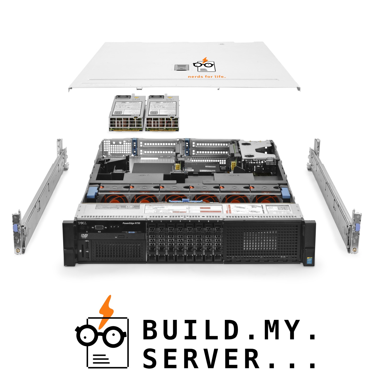 Dell PowerEdge R730 8B SFF Server 2.20Ghz 24-Core 256GB RAM + 8x Caddies + Rails