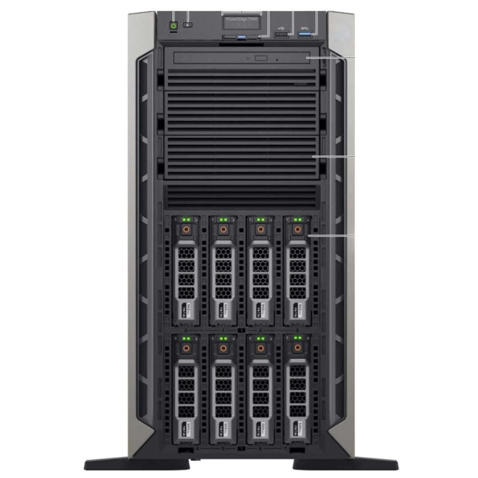 Server Dell T440 8×3.5″ 1x Gold 6130 32GB H730P 2x480GB 2xPSU iDRAC 9